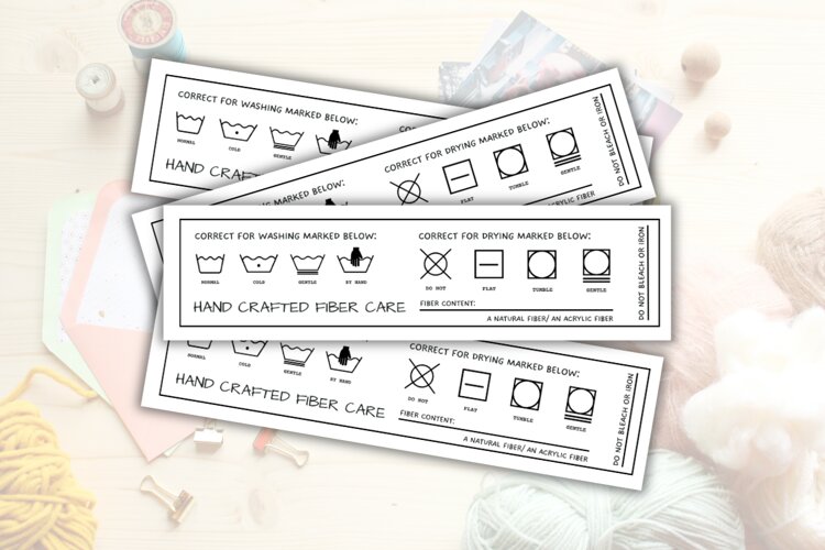 Hand Crafted Care Instruction Tags example image 1