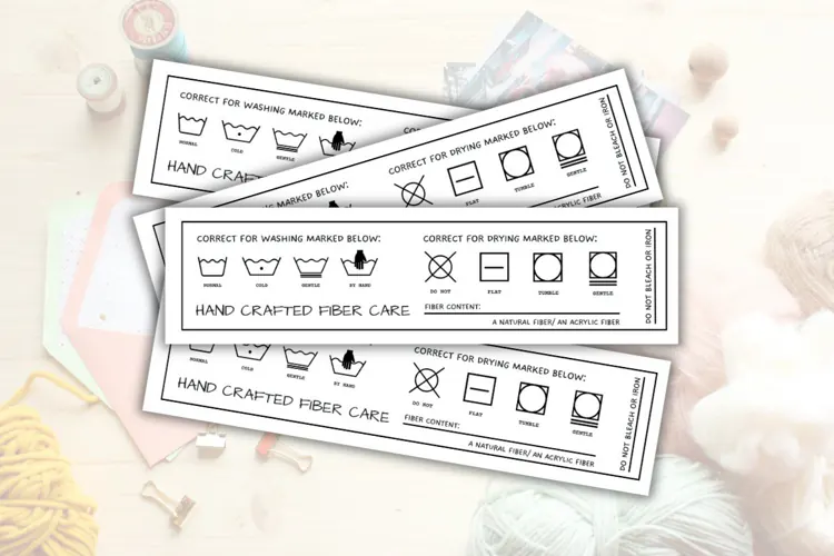 Hand Crafted Care Instruction Tags