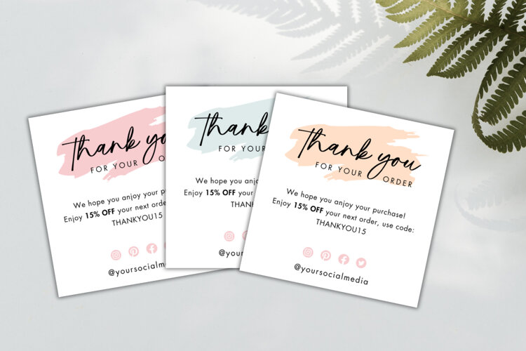 Canva MINI Thank You Card Template example image 1