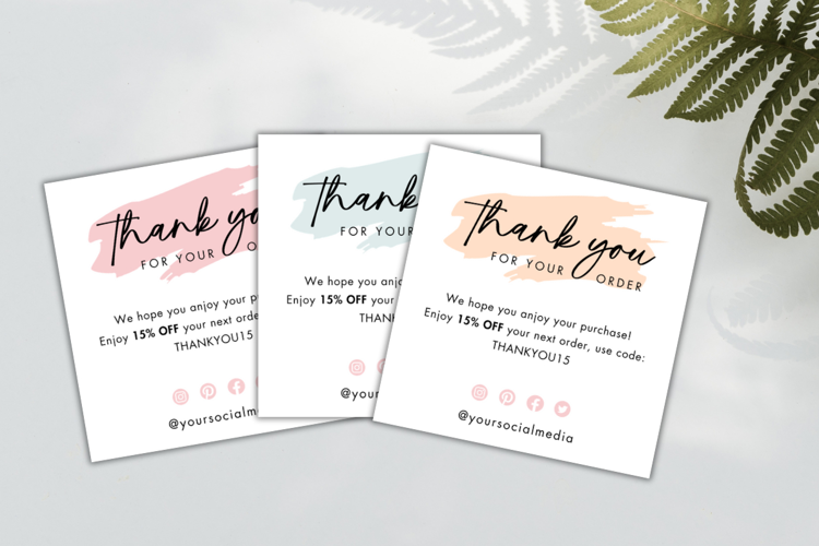 Canva MINI Thank You Card Template
