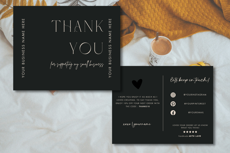 Small Business Thank You Card Canva