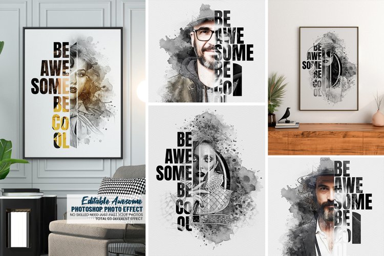 Watercolor Text Photo Effect example image 1