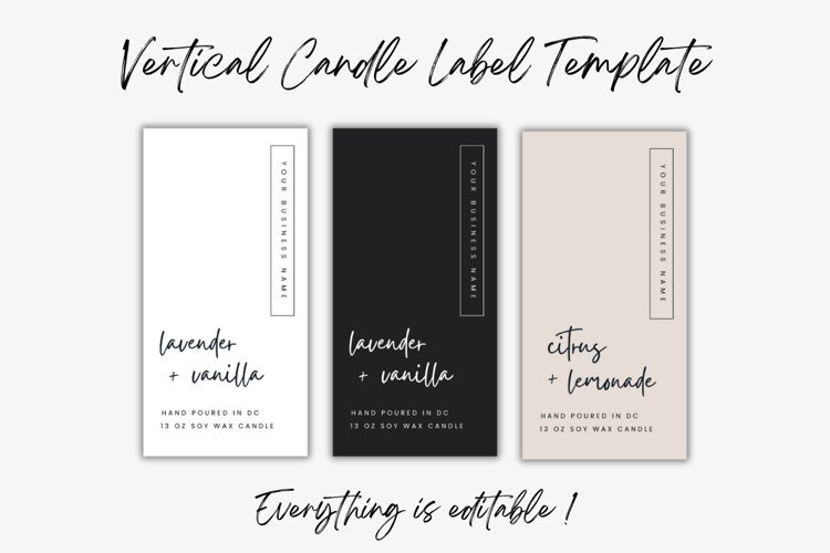 Canva Editable Candle Label Template example image 1