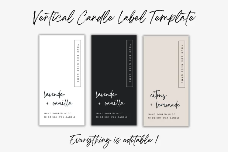 Canva Editable Candle Label Template