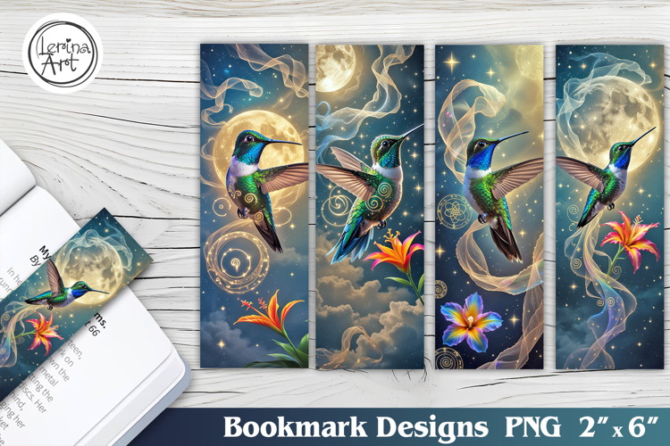 Hummingbird Printable Bookmark 4 PNG