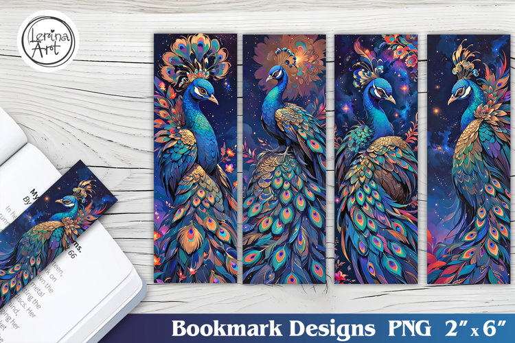 Peacock Printable Bookmark 4 PNG