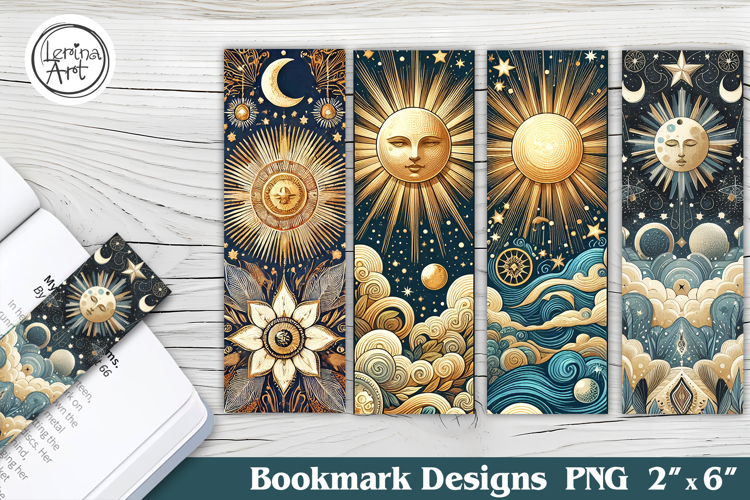 Celestial Printable Bookmark 4 PNG example image 1