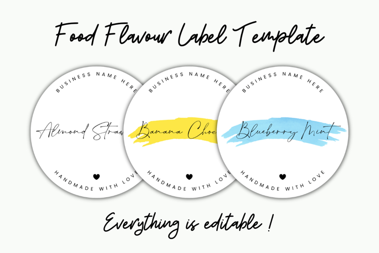 Custom Food Flavour Labels