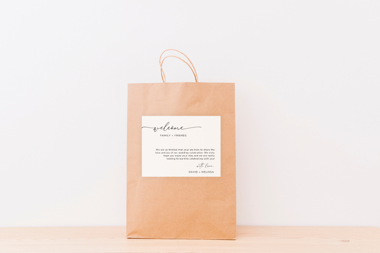 Welcome Bag Label Template