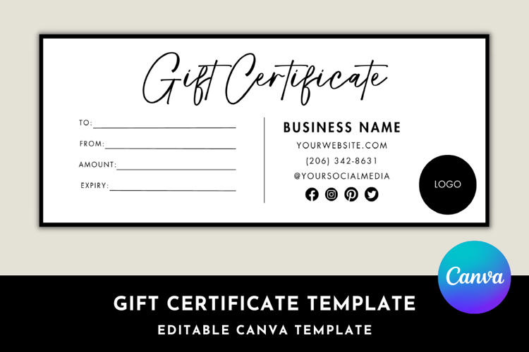 Editable Gift Certificate Template