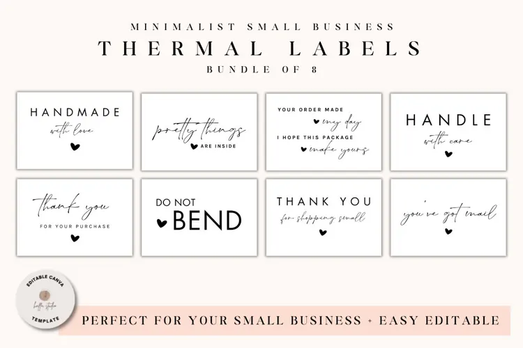 Canva Thermal Labels for Small Business