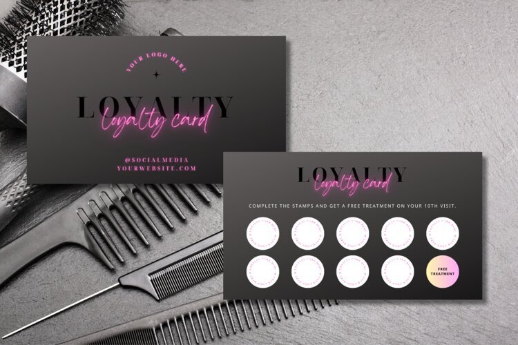 CANVA | Business loyalty Card Template example image 1