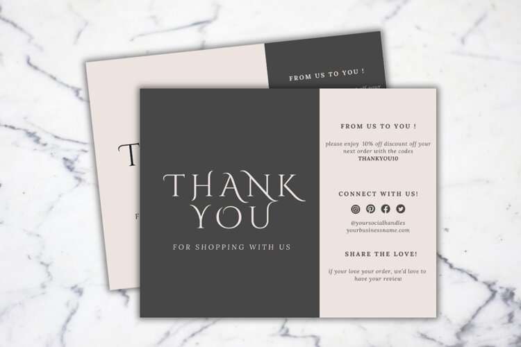 CANVA | Editable Business Thank You Cards example image 1