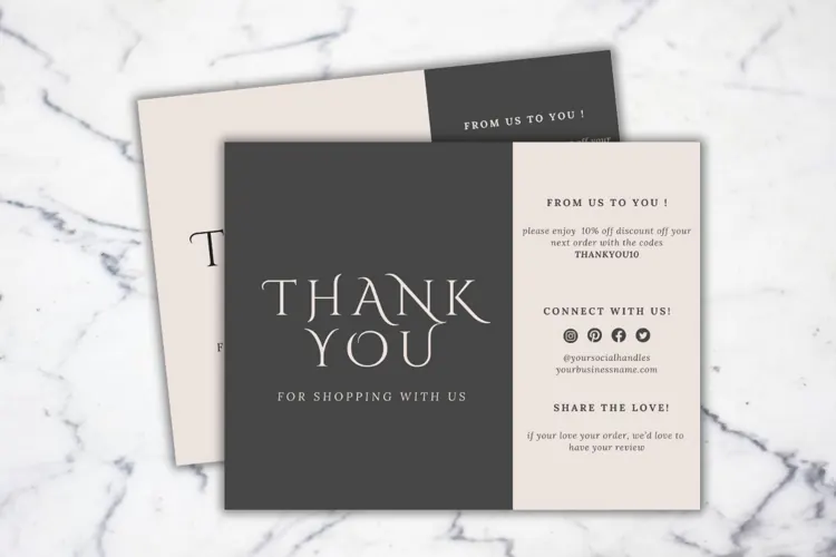 CANVA | Editable Business Thank You Cards