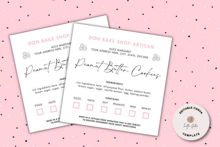 Editable Cottage Law Labels Template
