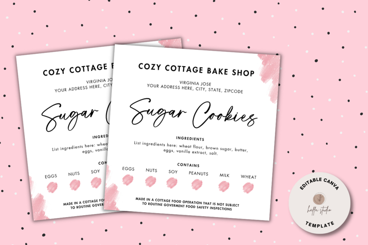 Editable Cottage Law Labels Template