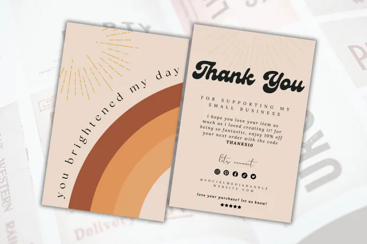 CANVA | Retro Thank You Card Template