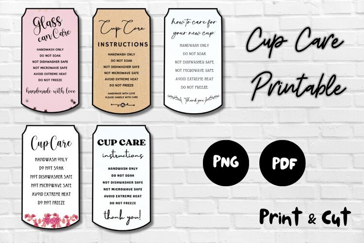 Canva | Glass Can Cup Care Printable example image 1