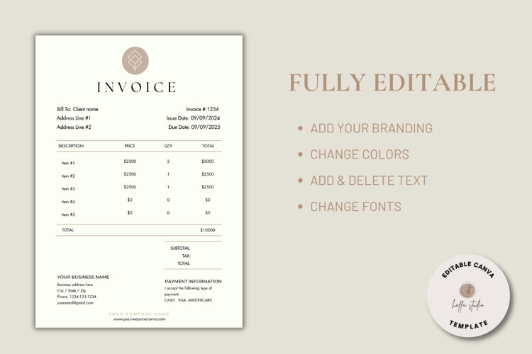 Invoice Template - Minimalist Business Invoice example image 1