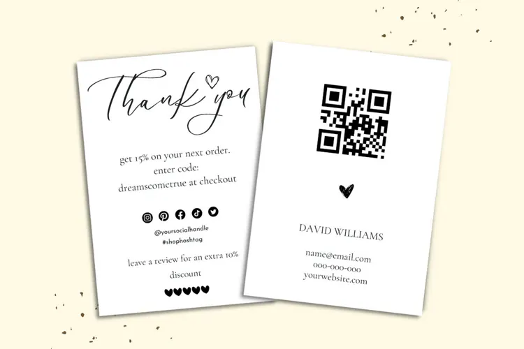 CANVA | Online Small Business Thank You Card
