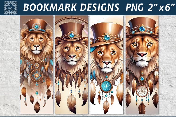 Lion Printable Bookmark 4 PNG