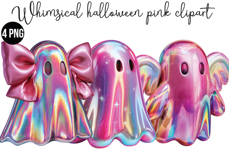 Whimsical Halloween pink Png Clipart