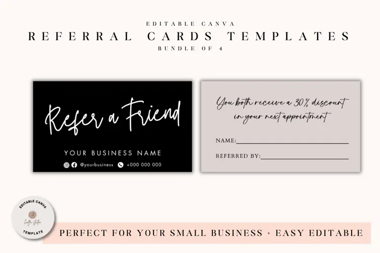 Canva Referral Cards Templates