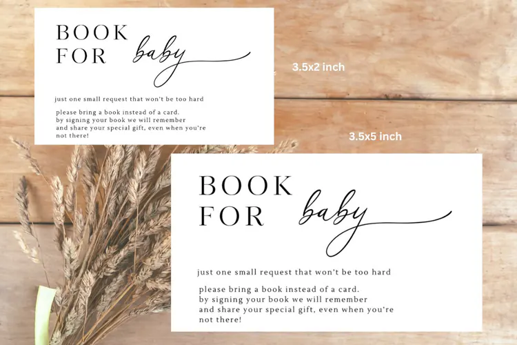 Minimalist Books For Baby Card Template