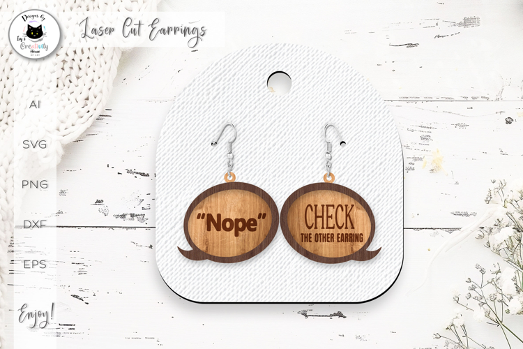Layered Speech Bubble Earrings | Sarcastic Laser Earrings