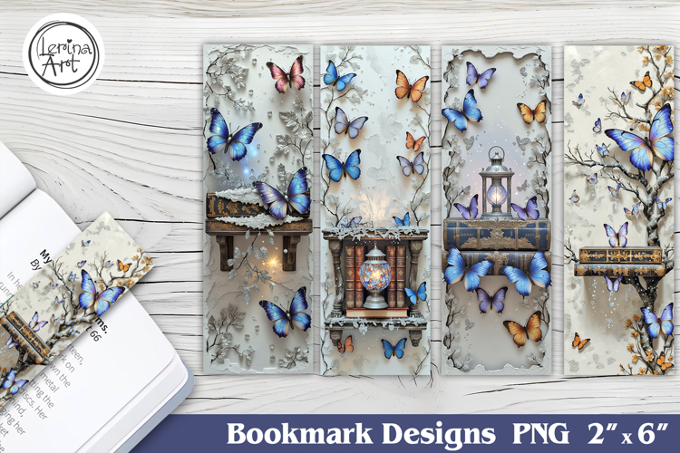 Butterfly   Lantern Printable Bookmark 4 PNG