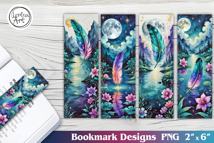 Summer Feather Printable Bookmark 4 PNG