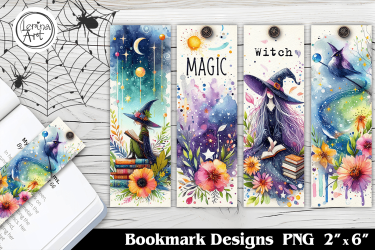 Halloween Witch Printable Bookmark 4 PNG