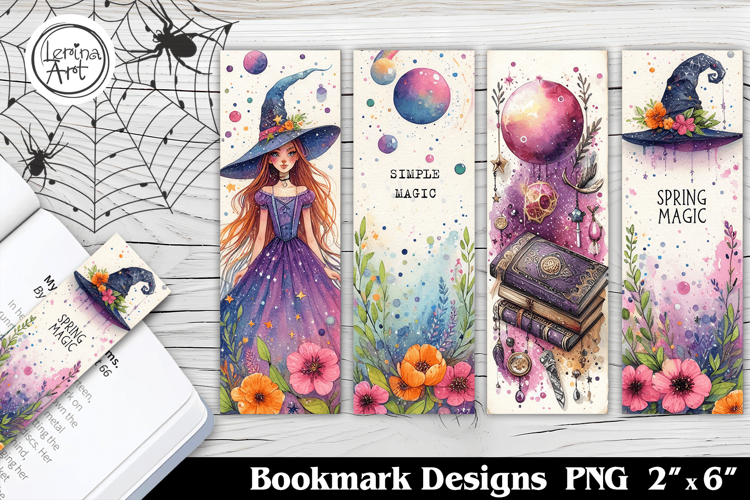 Halloween Witch Printable Bookmark 4 PNG