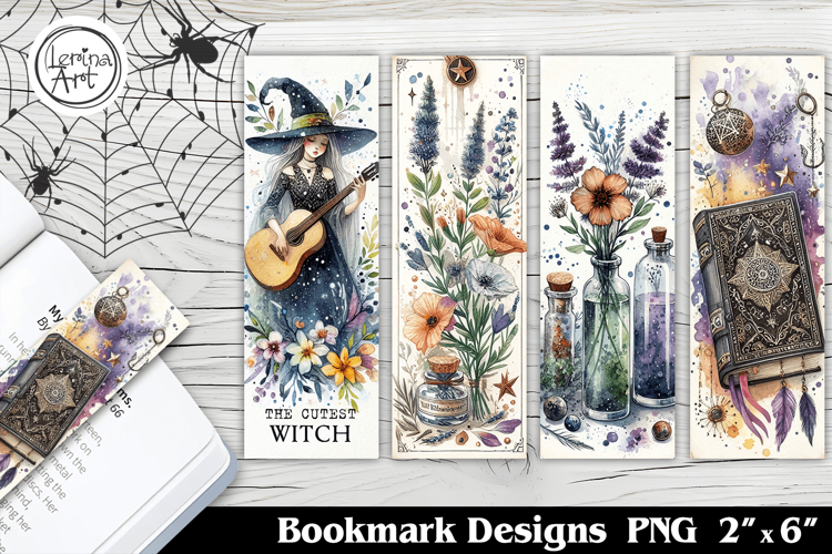 Halloween Witch Printable Bookmark 4 PNG