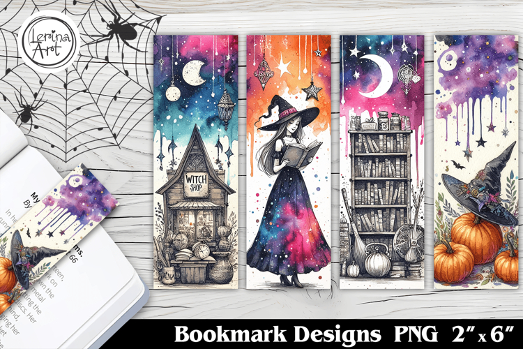 Halloween Witch Printable Bookmark 4 PNG