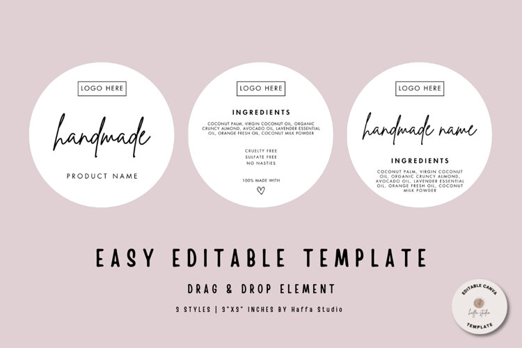 Canva Minimalist Ingredients Label Template example image 1