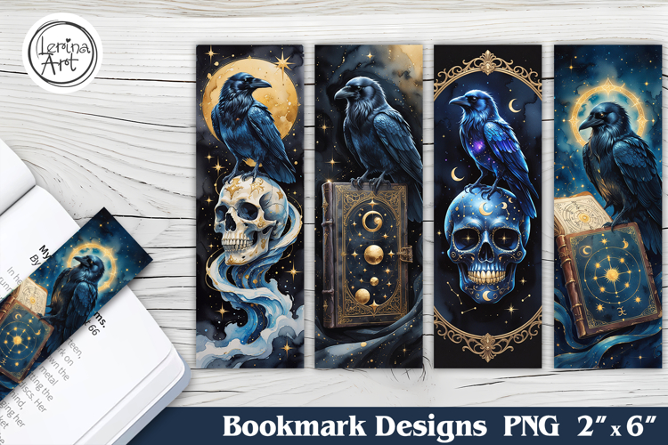 Raven Printable Bookmark 4 PNG