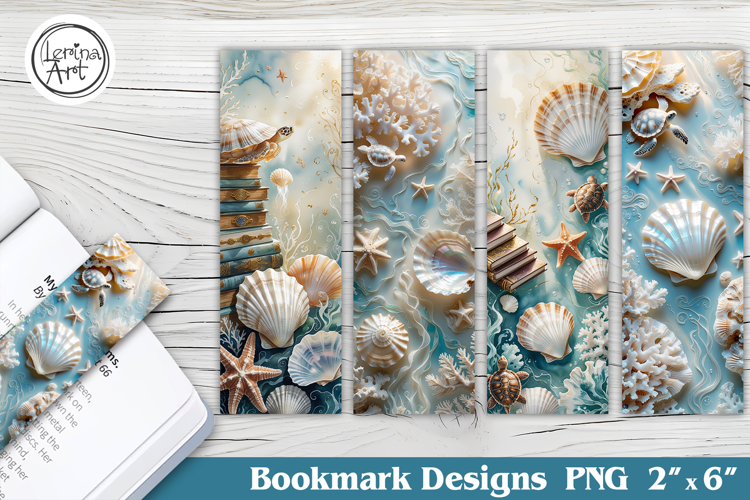 Summer Ocean Printable Bookmark 4 PNG