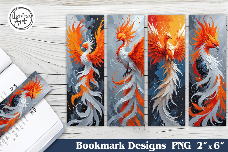 Phoenix Printable Bookmark 4 PNG