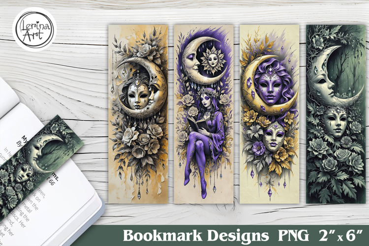 Mardi Gras Printable Bookmark 4 PNG / Mask