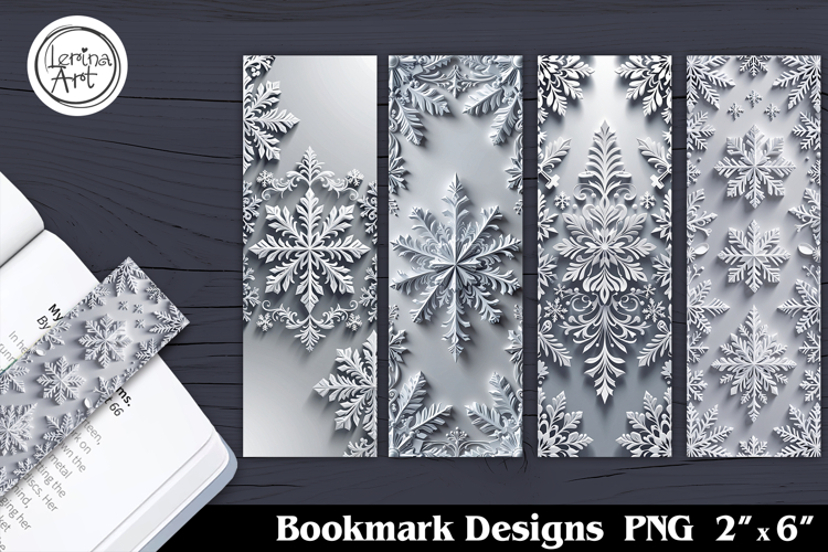 Christmas Snowflake Printable Bookmark 4 PNG
