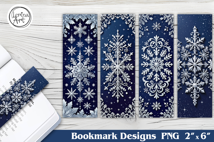 Christmas Snowflake Printable Bookmark 4 PNG