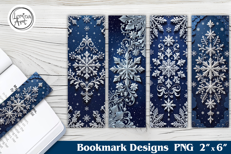 Christmas Snowflake Printable Bookmark 4 PNG