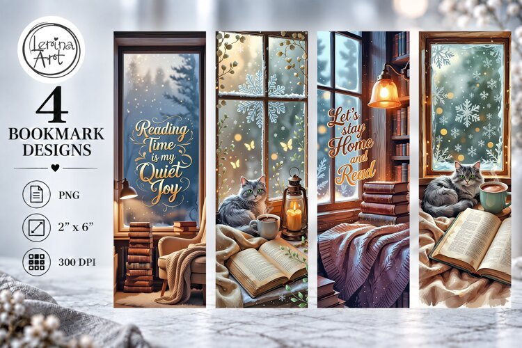Winter Snow Tale Bookmarks | Printable Bookmark 4 PNG