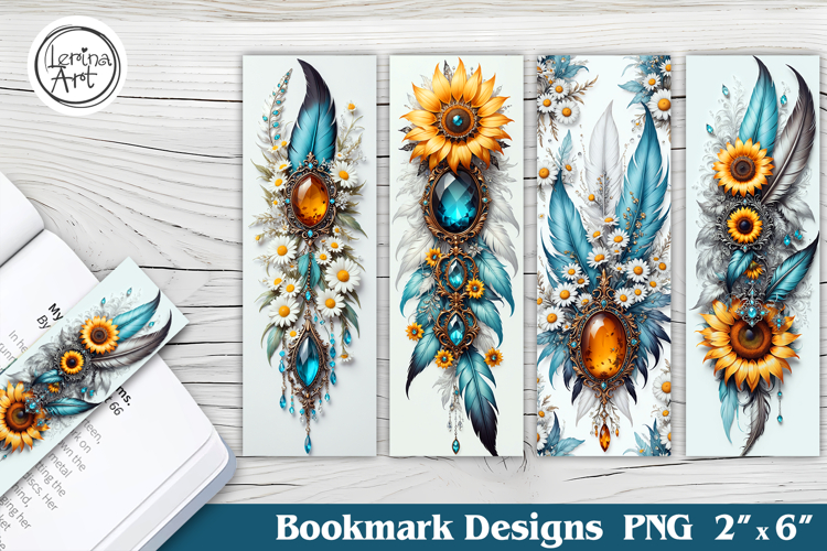 Sunflower Printable Bookmark 4 PNG