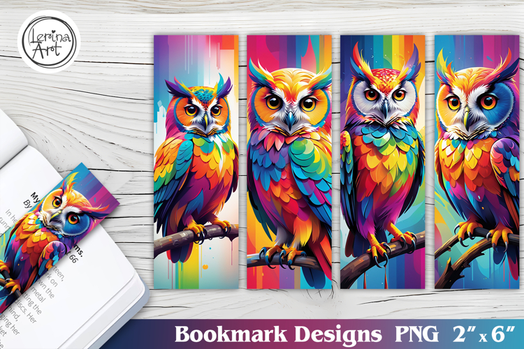 Rainbow Owl Printable Bookmark 4 PNG
