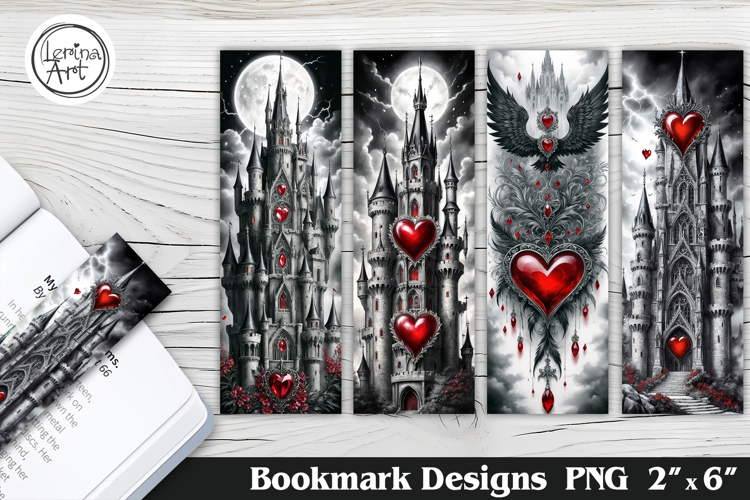 Gothic Printable Bookmark 4 PNG