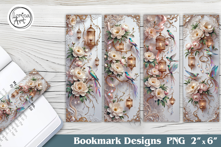 Magnolia Printable Bookmark 4 PNG