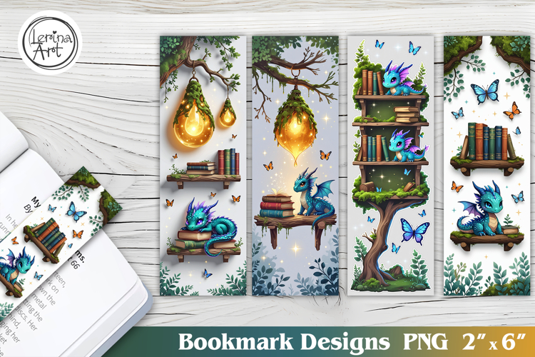 Cute Dragon Printable Bookmark 4 PNG