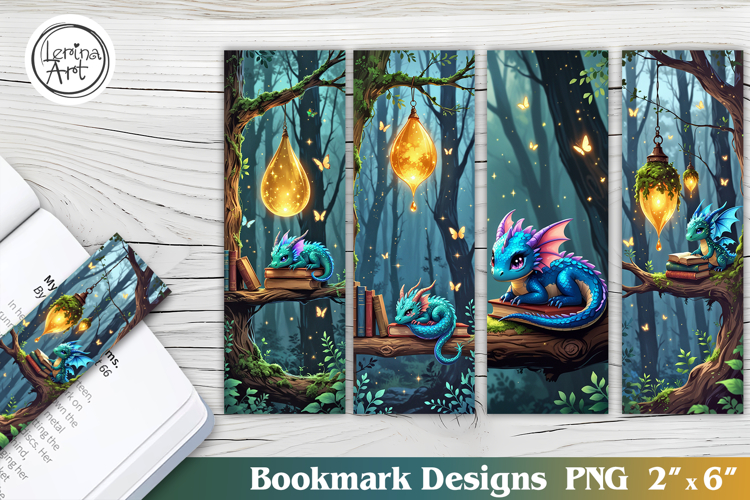 Cute Dragon Printable Bookmark 4 PNG
